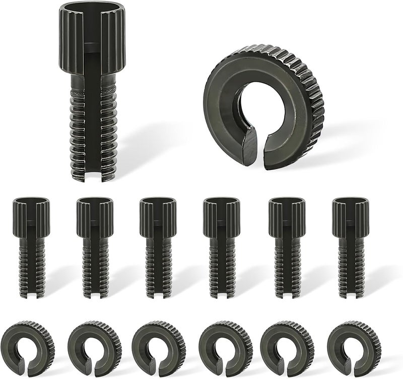 Minho Motorcycle Clutch Brake Cable Adjuster in Carbon Steel Material,8 MM Universal Nut Bolt Fitting for Motorcyle Scooter Mopeds ATV UTV Go Kart 6pcs - Image 2